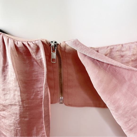 4Si3nna Women's Pink Strapless Off the Shoulder Long Sleeve Top Size S - Picture 5 of 9